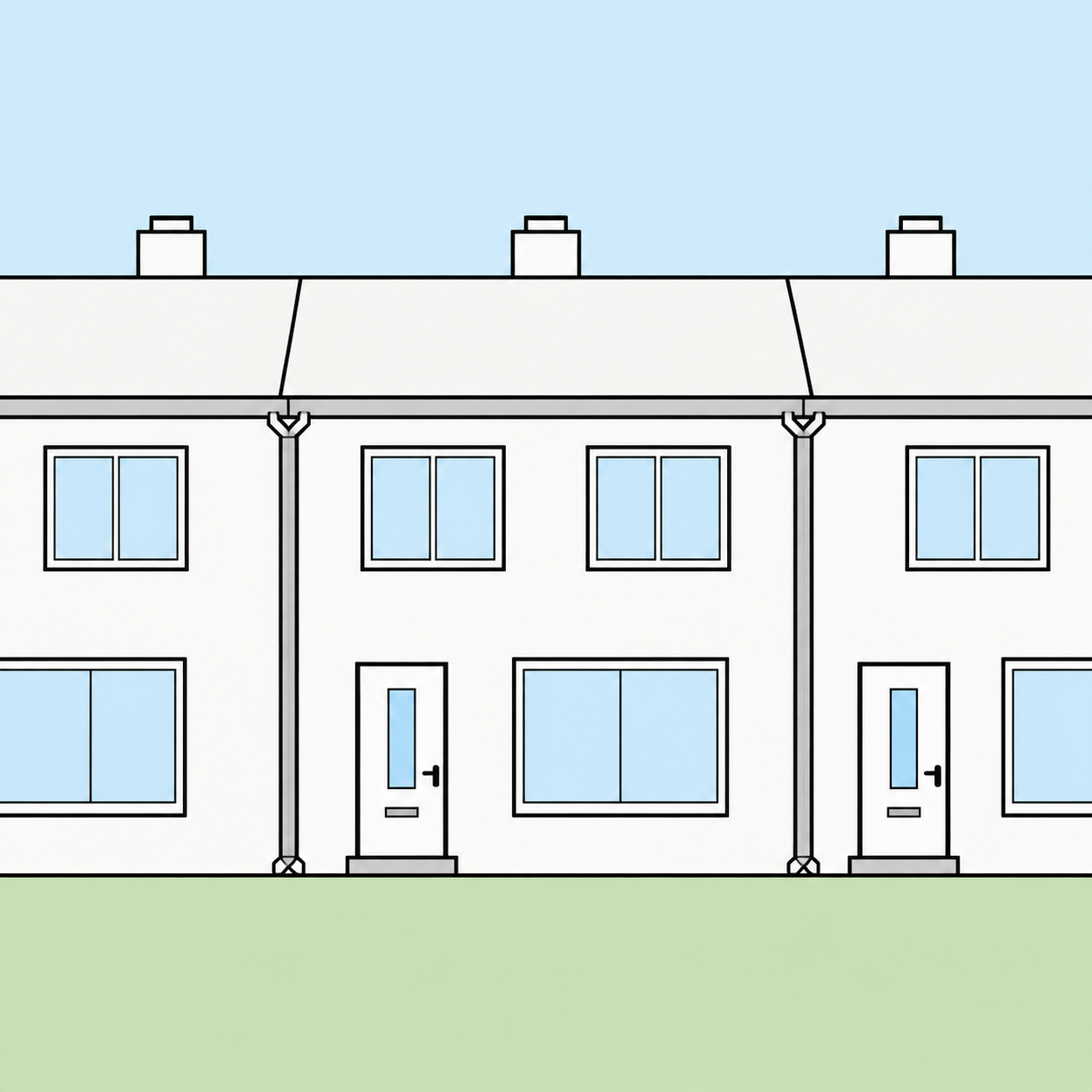 Dakgootreiniging rijtjeswoning